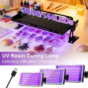 50/96/144LED 휴대용 UV 자외선 레진 램프, USB, 보석, 귀걸이, 열쇠고리, DIY 경화 램프, 부모님을 위한 선물
