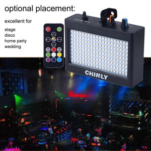 CHINLY 180 LED 스트로브 플래시 라이트 휴대용 35W RGB 원격 사운드 제어 스트로브 속도 무대 디스코 바 파티 클럽에 맞게 조절 가능