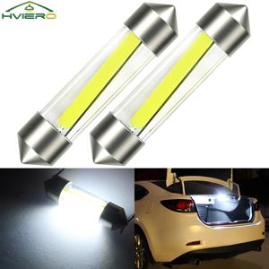2Pcs 흰색 360 학위 Shinning C5W C10W 빛 DC 12V LED 전구 꽃줄 39mm 41mm 인테리어 독서 돔 램프 번호판 수정