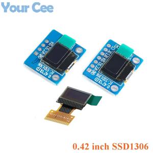 5개/1개 0.42인치 화이트 OLED 디스플레이 LCD 스크린 모듈 4P 7P 풀 뷰 LED 3.3V SSD1306 72X40 시리얼 72*40 I2C IIC/SPI
