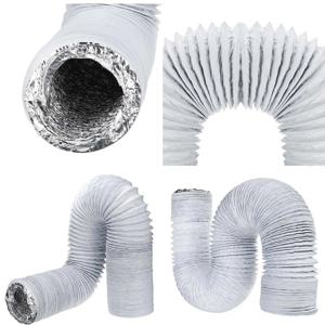 150mm 6 인치 인공 호흡기 파이프 PVC 알루미늄 튜브 공기 환기 파이프 호스 유연한 에어컨 배기 덕트 공기 시스템 벤트