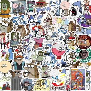 52cs/pack 뜨거운 TV 일반 쇼 스티커 만화 애니메이션 비닐 데칼 전화 케이스 노트북 Scrapbooking 장식