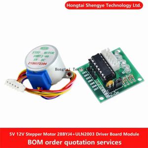 28BYJ-48-5V 12V 5p 와이어 4상 스테퍼 모터 + 드라이버 보드 + Arduino용 ULN2003 드라이버 보드 1개