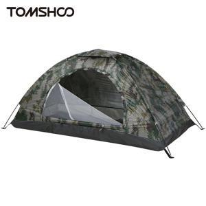 Tomshoo 1/2 사람 초경량 캠핑 텐트 단일 레이어 휴대용 하이킹 텐트 야외 해변 낚시를위한 안티 uv 코팅 UPF 30+