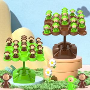 1PC 크리 에이 티브 밸런싱 트리 장난감 디지털 원숭이 균형 규모 교육 숫자 보드 게임 성인 학습 파티 장난감