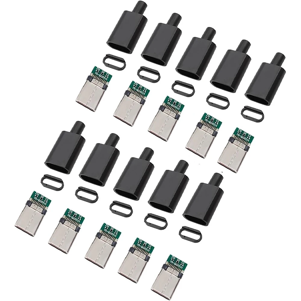 5/10세트 USB 3.1 타입 C 커넥터 수 플러그 DIY 솔더 와이어 USB C 수 어댑터 케이블 DIY 데이터 라인 인터페이스 수 소켓