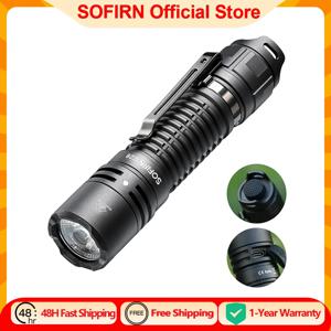Sofirn SC28 전술 XHP50B HD 충전식 손전등, 2800 루멘 랜턴, 사냥 낚시용 EDC 토치, IPX8 강력한 조명