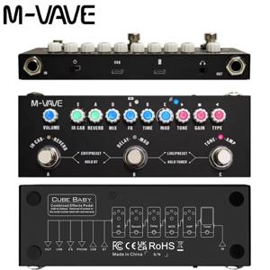 M-VAVE 큐브 베이비/에이씨 베이스 기타 이펙트 페달 - 24시간 충전식 배터리 |   8개의 IR 캐비닛 + DAW 리모컨