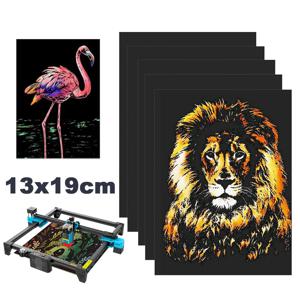 레이저 조각기 매직 컬러 레인보우 스크래치 카드 아트지 13cm x 19cm 레이저 조각을위한 무작위 색상 TTS-55 DIY 드로잉 선물