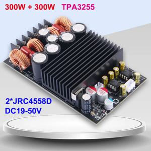 DC19-50V TPA3255 오디오파일 HIFI 디지털 오디오 앰프 보드 전원 공급 300W+300W 고출력 2.0 듀얼 채널 스테레오 모듈