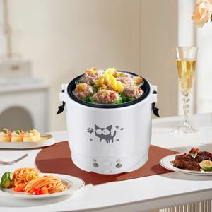휴대용 전기 미니 밥솥 MultiCooker 밥솥 가정용 220V 자동차 12V 트럭 24V 요리 기계 도시락 따뜻하게