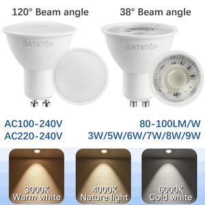 1-10pcs Foco GU10 스포트라이트 전구 AC220V 110V LED 조명 3W 5W 6W 7W 8W 9W 50W 할로겐 램프 Lampara Led를 교체 할 수 있습니다