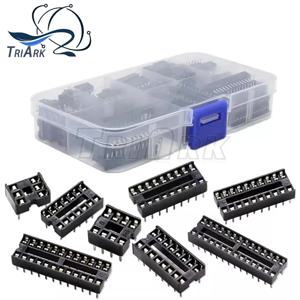 66개/세트, 박스 포함, DIP IC 소켓 어댑터, 납땜형 소켓 키트, 6, 8, 14, 16, 18, 20, 24, 28핀, DIP-6, DIP-8, DIP-14 IC 커넥터