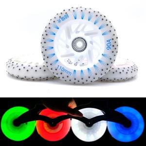 LED 조명 플린트 스피드 스케이트 휠, 104 208 파이어스톤 스파크 인라인 스케이트 타이어, 파워 슬라이드 Patines용 90A, 90 100 110mm