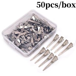 20-50pc 숙녀 살롱 고정 헤어 클립 금속 실버 원활한 머리 핀 4.5cm 세련된 헤어 루트 푹신한 클립 DIY 미용 도구
