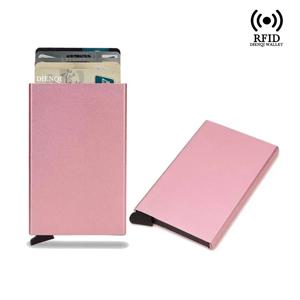 여성용 명함 지갑 슬림형 금속 RFID 팝업 케이스 은행 신용카드 방문카드 홀더 남녀공용 포르타 카르테 크레디토