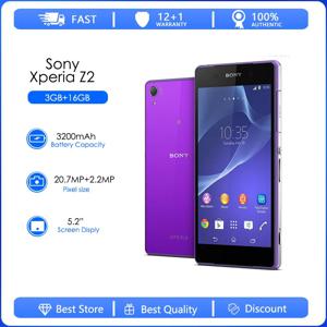 소니 엑스페리아 Z2 D6503 오리지널 언락 에릭슨 엑스페리아 20MP 5.2인치 휴대폰 3G 와이파이 안드로이드 폰