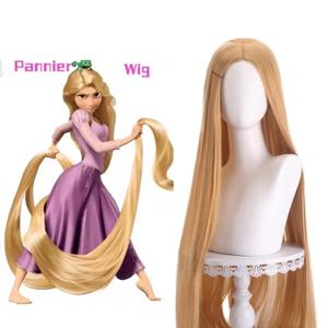 라푼젤 공주 긴 머리 합성 가발 여성용 성인용 카니발 할로윈 긴 머리 가발