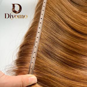 DIYOMO 버터플라이 웨프트 헤어 익스텐션 PU 홀 웨프트 양면 지니어스 웨프트 번들 핸드타이드 웨프트 여성용 인비저블 위브