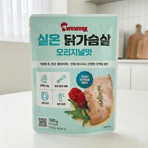 와우닭 국산 닭가슴살 100g 30팩 냉동 도우치킨 식품 원래 맛 가슴살