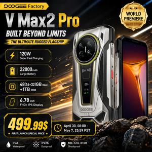 세계 최초 공개! 두지 V Max 2 Pro 5G 러기드폰, 6.78인치 FHD+ IPS 120Hz 디스플레이, 48GB+1TB 저장공간, 22000mAh 배터리, 200MP 카메라, 120W 고속 충전, 안드로이드 16 탑재