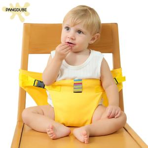 PANGDUBE 유아용 안전 하네스 시트 벨트 식사 의자용 휴대용 접이식 아기 식사 스트랩 고정 벨트가 있는 하이체어 여행용