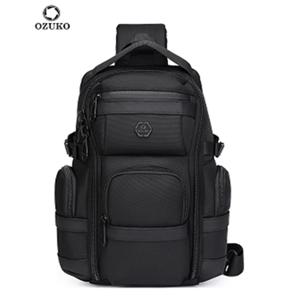 OZUKO 12 인치 남성용 숄더백 방수 가슴 가방 전술 슬링 메신저 가방 남성 야외 스포츠 크로스 바디 백