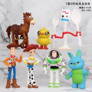 핫 7 개/대 토이 스토리 4 액션 피규어 장난감 우디 제시 버즈 라이트 이어 포키 돼지 곰 Figura 모델 인형 입상 어린이 선물