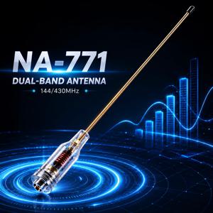 NA-771 워키토키 안테나 SMA-여성형 듀얼 밴드 VHF UHF 144/430MHz 39cm Baofeng UV-5R UV-용 유연한 강화 신호 안테나