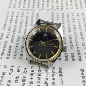 시자좡 시계 공장 타이항 브랜드 미디엄 올스틸 블랙 다이얼 수동 기계식 시계 32mm