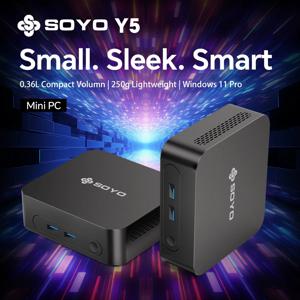 SOYO 미니 PC Y5 인텔 i3 4세대 CPU 8GB RAM 128GB ROM 윈도우 10 WiFi BT4.2 데스크탑 컴퓨터