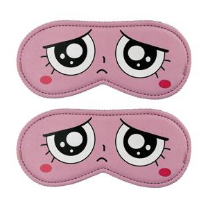 귀여운 만화 패턴 수면 안대, 블랙아웃 아이 마스크, 여성 남성용 눈 편안함을 위한 오목형 라이트 차단 안대, 여행용