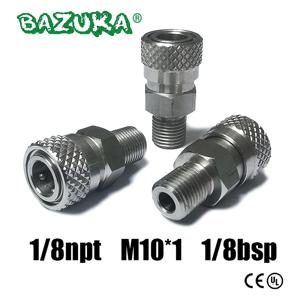 HPA 에어 스테인레스 스틸 고속 분리 충전 어댑터, 8mm 암, 고압 1/8BSPP 1/8NPT M10 * 1