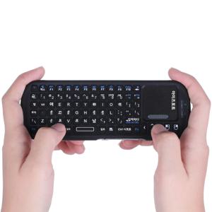 IPazzPort 미니 블루투스 및 2.4GHz 무선 키보드(안드로이드 TV 박스/PC/태블릿/PS4/라즈베리 파이 3/HT용 터치패드 마우스 콤보 포함)