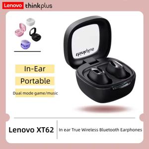 새로운 레노버 XT62 블루투스 5.3 이어폰 무선 HiFi 스포츠 소음 감소 헤드셋(마이크 터치 컨트롤 포함) TWS 오리지널 이어버드