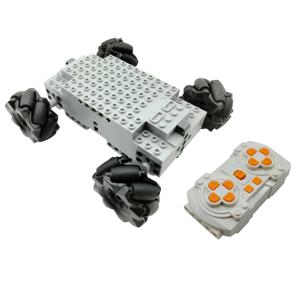 기술 MOC EV3 메카넘 휠 4WD 전기 빌딩 블록 RC 차량 범용 전방향 타이어 EV3 교육용 장난감