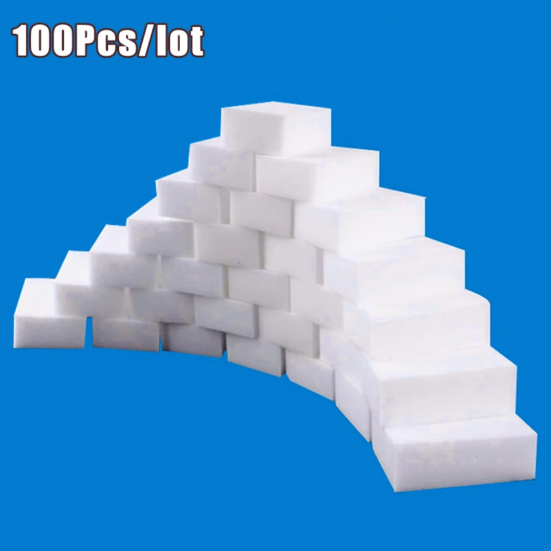 100/50 개/몫 멜라민 스폰지 10X6X2cm 주방 사무실 욕실에 대 한 매직 스폰지 지우개 멜라민 클리너 청소 스폰지