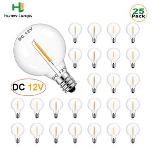 12 볼트 저전압 G40 Led 전구 1W DC12V 24V E12 유리 플라스틱 교체 전구 RV 보트 캐빈 포스트 라이트 오프 그리드 시스템