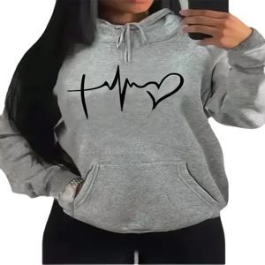 믿음 희망 사랑 편지 그래픽 여성 Hoody 스트리트 캐주얼 루즈 스웨터 가을 양털 후드 힙합 o 넥 의류 여성