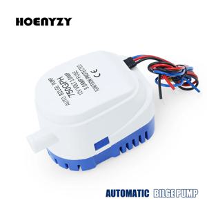 자동 보트 잠수정 빌지 펌프 12V 볼트 DC 전기 해양 워터 펌프 스위치가있는 소형 자동 600GPH 750GPH 1100GPH