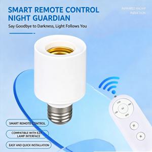 E27 60W 무선 리모컨 스마트 타이머 스위치 램프 홀더 110V 220V 가정용 멀티 조명 스위치 아기방 침실 타이머 스위치
