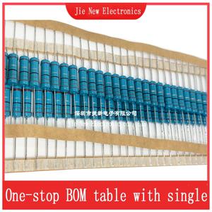 20PCS 2W 1R-10M 1% 금속 필름 저항기 10R 22R 100R 1K 3.9K 10K 36K 82K 100K 680K 1M 330 510 1K8 9.1K 680옴 저항
