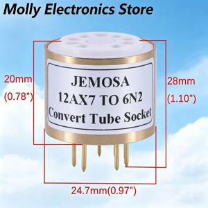 1PC JEMOSA 9PIN 튜브 소켓 어댑터 12au7 12at7 ECC82 ECC83 12AX7 TO 6N2 6N6 E88CC ECC88 6922 6DJ8 변환기 튜브 증폭기