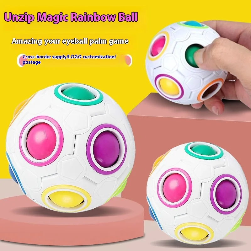 Antistress Cube Magic Fidget Toys 퍼즐 레인보우 공 어린이 교육 장난감 성인 키즈 릴리버 스트레스 불안 크리스마스 선물
