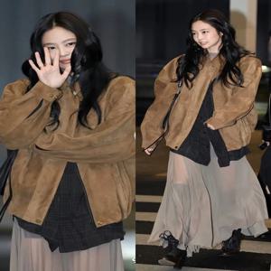 제니 더블 레이어 에테리얼 스커트 댄스 롱 드레스 시폰 드레이핑 플로티 가운 중국 제작 2025 봄 컬렉션