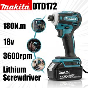 마키타 DTD172 무선 브러시리스 전동 드라이버 18V 배터리 180N.m 임팩트 드라이버 전동 드릴 가정용 DIY 전동 공구