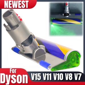 다이슨 V10 V11 V15 V8 V7 레이저 소프트 석션 헤드 LED 플로어 브러시 액세서리용 레이저 플로어 브러시 헤드