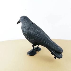 시뮬레이션 까마귀 검은 까마귀 새 퇴치제 천연 해충 방제 비둘기 퇴치제 까마귀 모형 무서운 장식 파티 용품