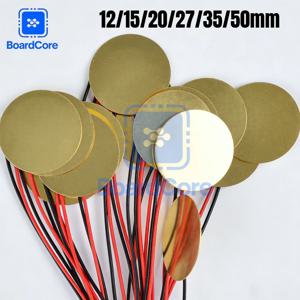 5/10/20pcs 압전 세라믹 디스크 12MM 15MM 20MM 27MM 35MM 50MM DIY 오디오 프로젝트용 와이어가 있는 압전 버저 요소