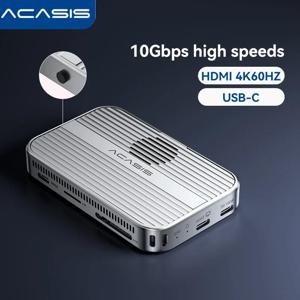 아카시스 USB-C SSD 인클로저 아이폰 17/17 Pro용 | Mac/Windows 노트북용 M.2 NVMe 외장 스토리지, 10Gbps 전송 속도, 마그네틱 어댑터